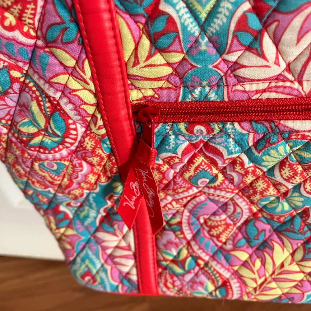 Vera Bradley Quilted Tote in Red Multicolor Paisley - Picture 2 of 2